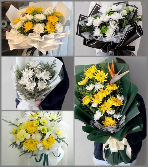 山东莱芜莱城区苗山镇宋家峪村白事花束代送